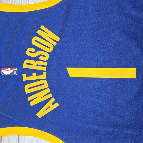 Nike Golden State Warriors Icon Edition Jersey Blue/White/Yellow Size XL NWT - Picture 8 of 12